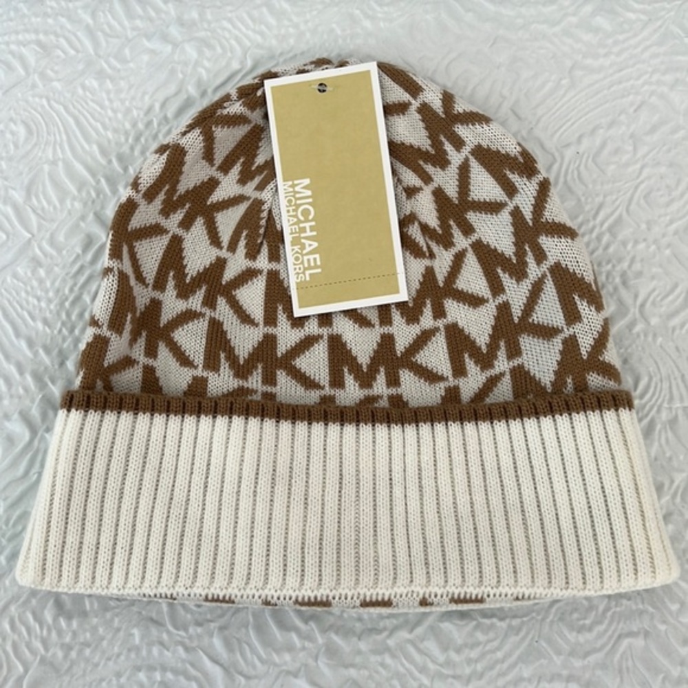 Michael Kors Mk Beanie Brand New With Tags - New Women | Color: Gold/whi…
